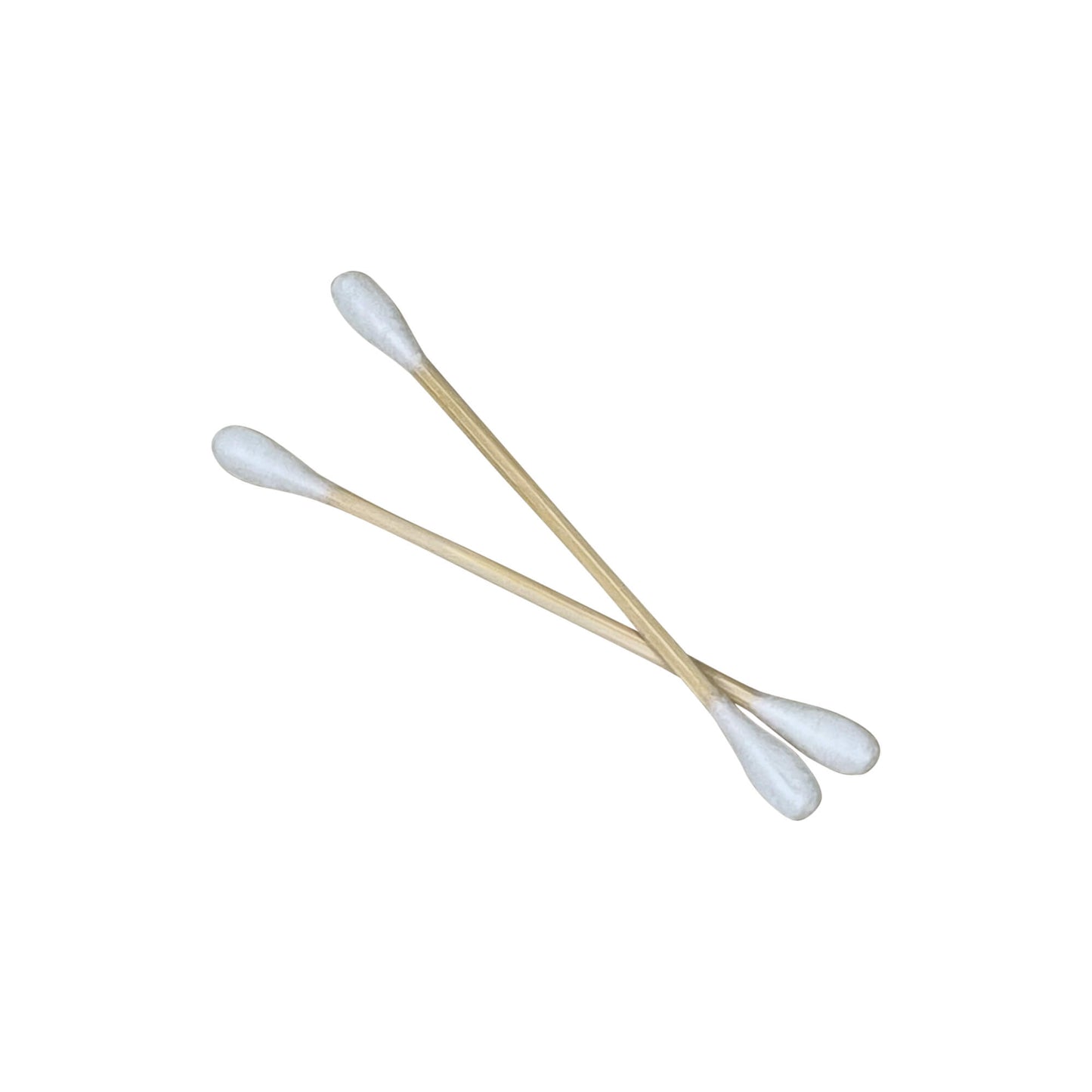 Biodegradable cotton swabs with bamboo stems for skincare and makeup removal