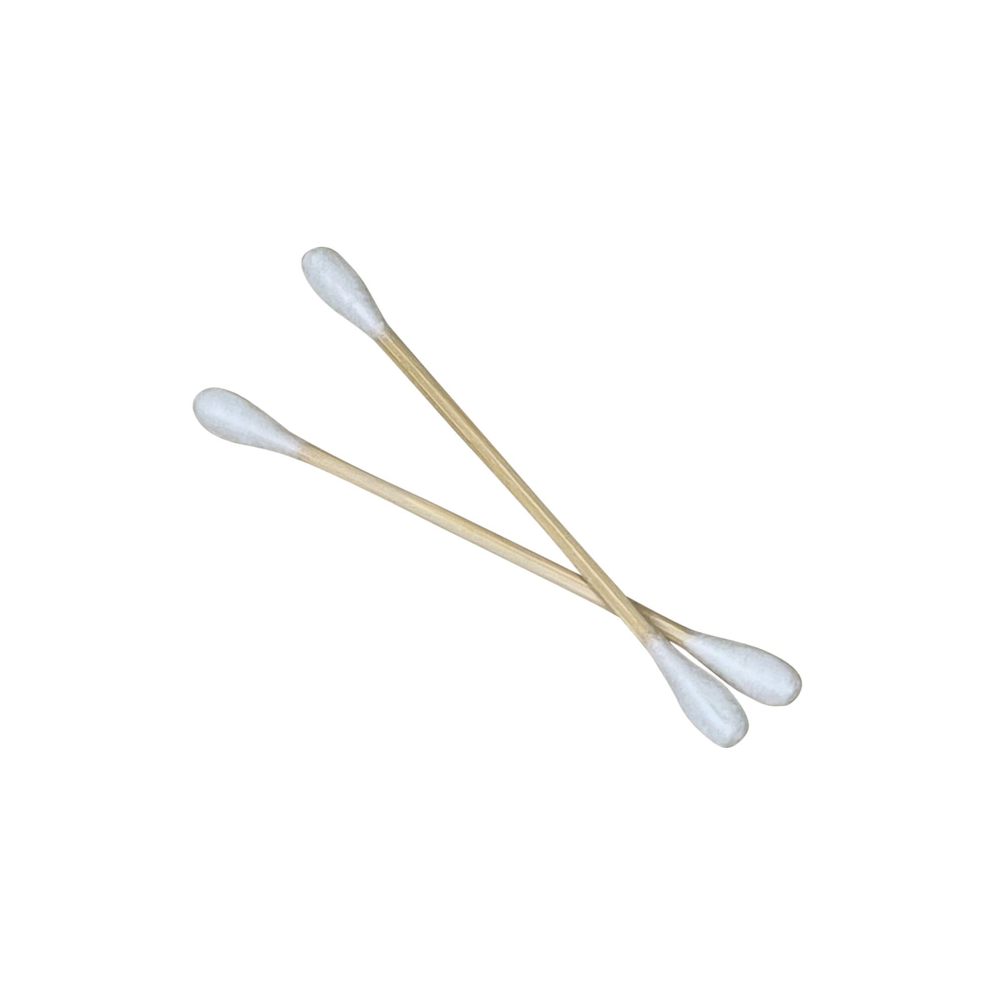 Biodegradable cotton swabs with bamboo stems for skincare and makeup removal