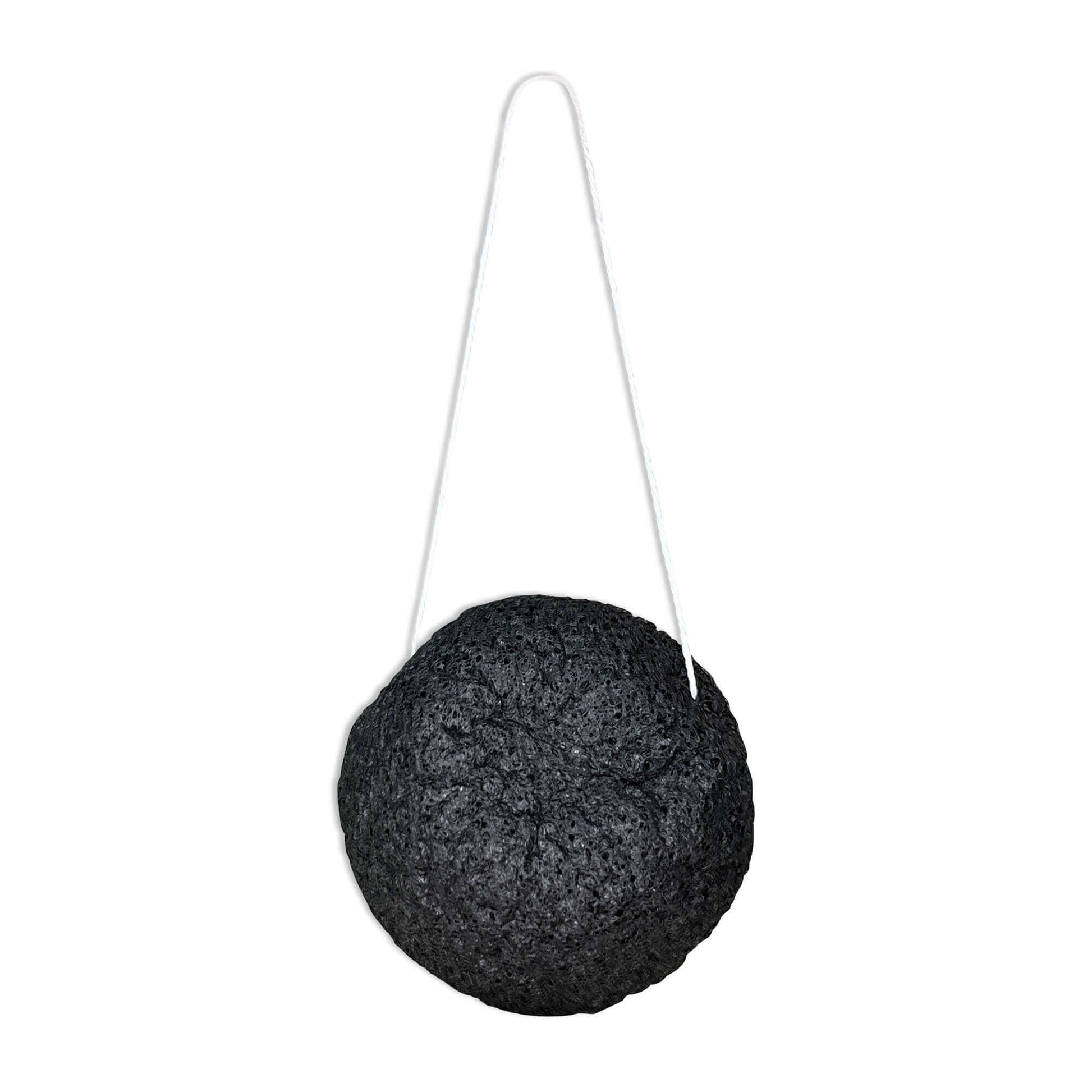 Natural Konjac Sponge for exfoliating face scrub with string for hanging. Biodegradable, all-natural konjac root fiber.