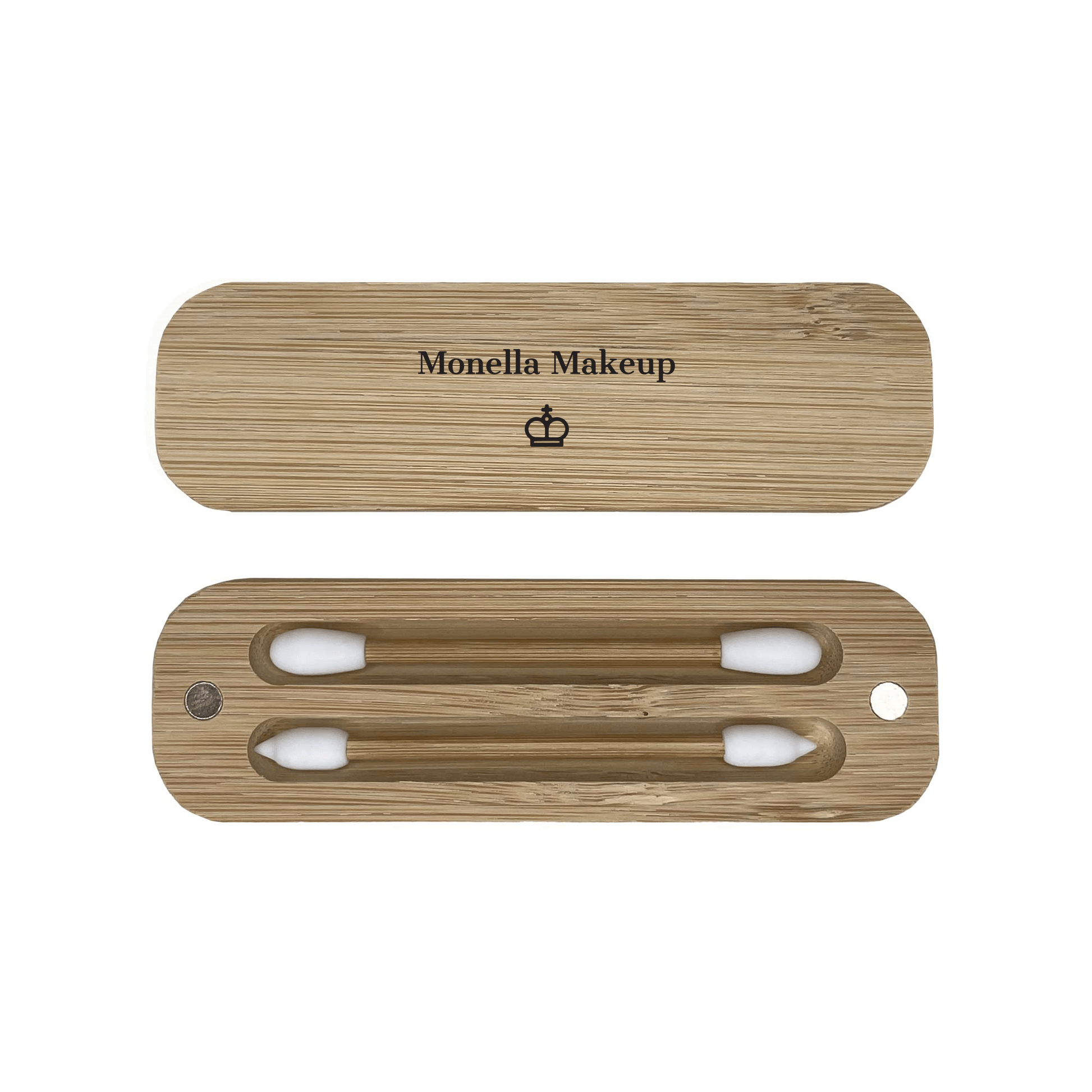 Eco-friendly reusable makeup swabs with bamboo case - perfect for travel and makeup application